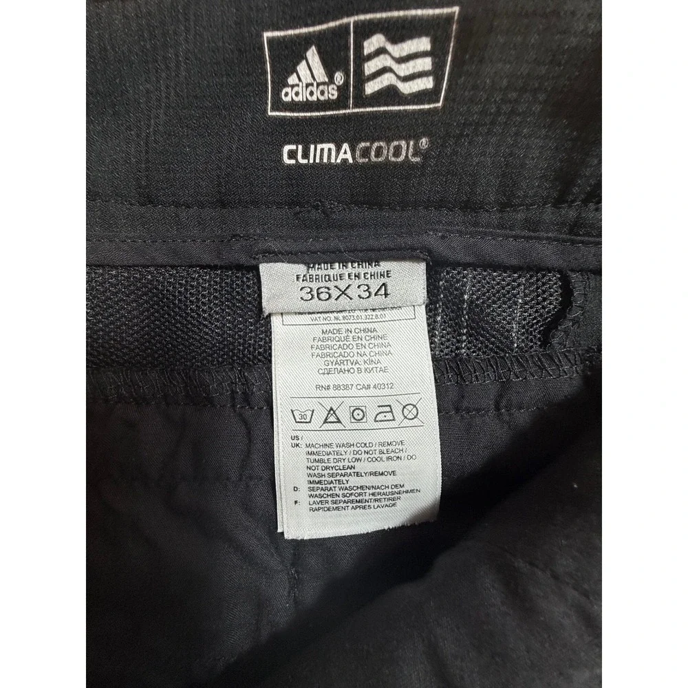 Adidas Mens ClimaCool Golf Pants Black Flat Front 36x34 Performance Pants-2197